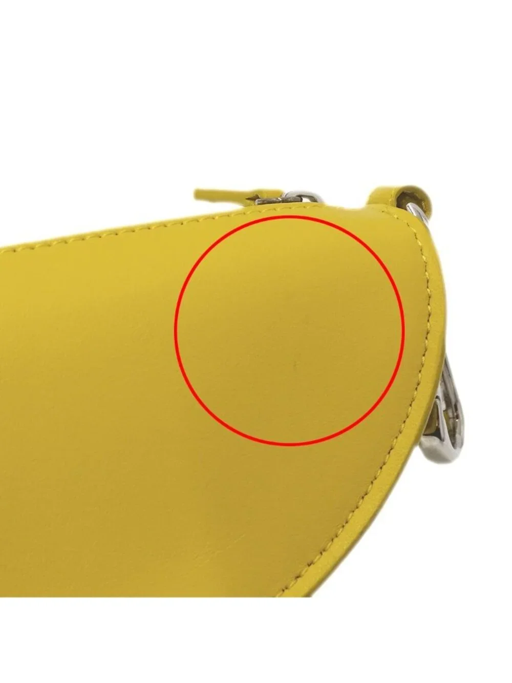Fendi Pouch Leather Wool Yellow Taco Motif